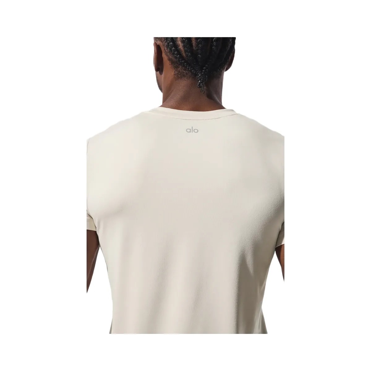 Alo Men's Conquer Reform Crewneck Short Sleeve - Bone - HypeFly India View 5