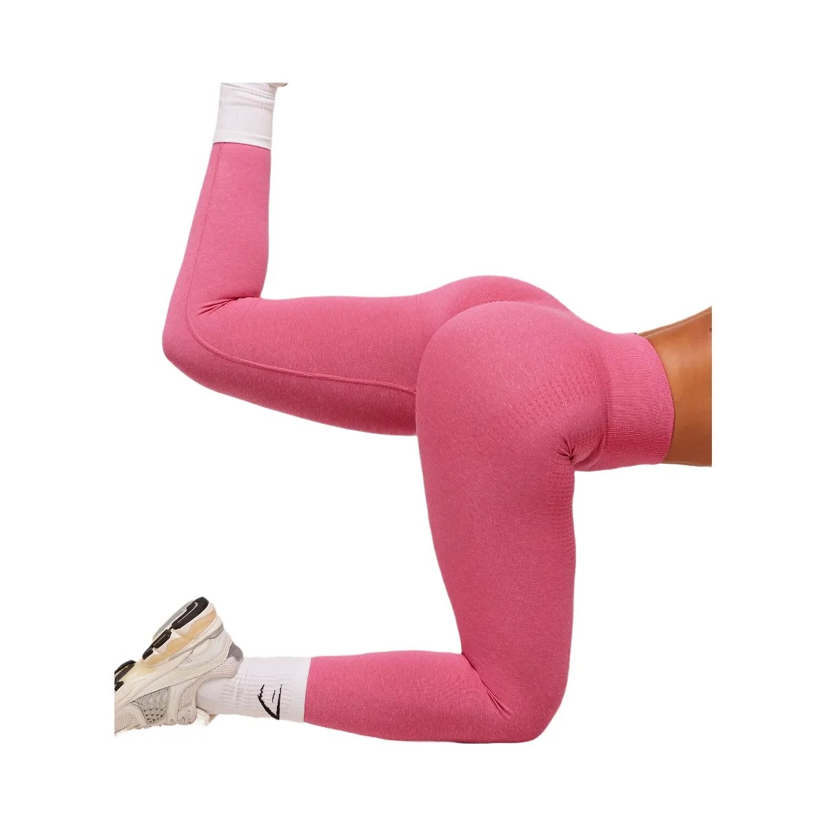 Gymshark Vital Soft Leggings - GS Vintage Rouge Pink/ Marl - HypeFly India View 4