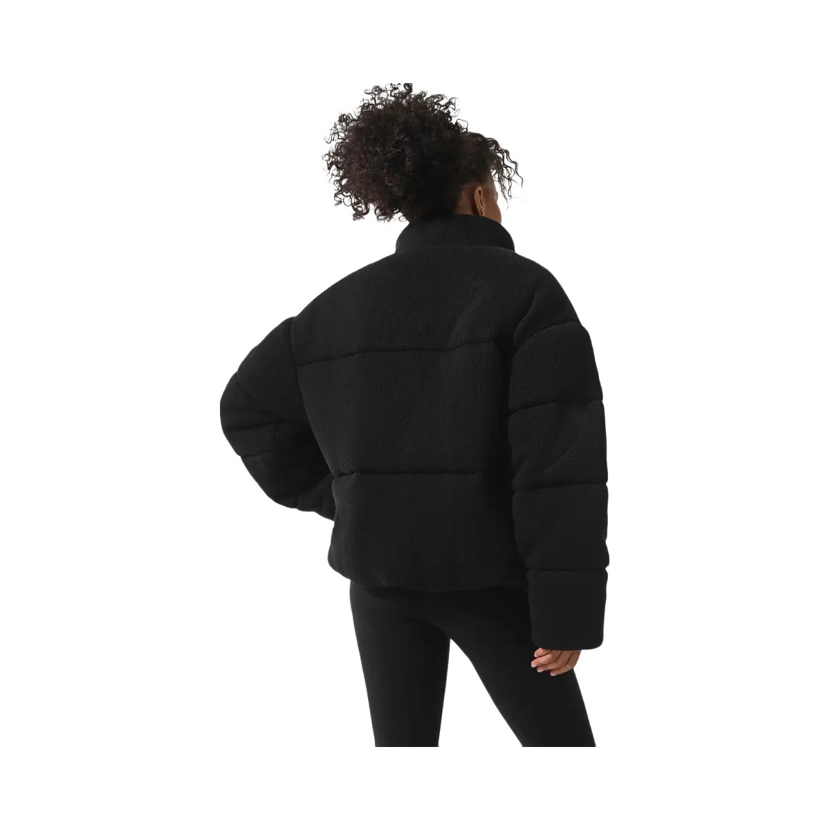Alo Women's Stage Sweater Puffer - Black - HypeFly India View 4