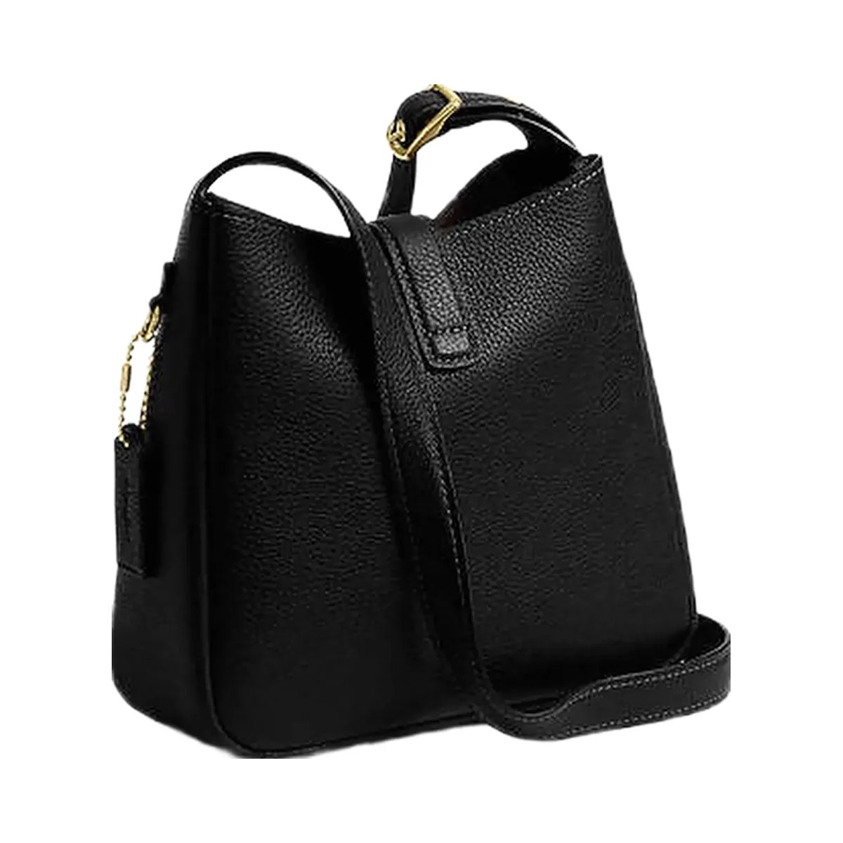 Coach Hadley Mini Crossbody Bag Pebbled Leather-Gold-Black - HypeFly India View 3