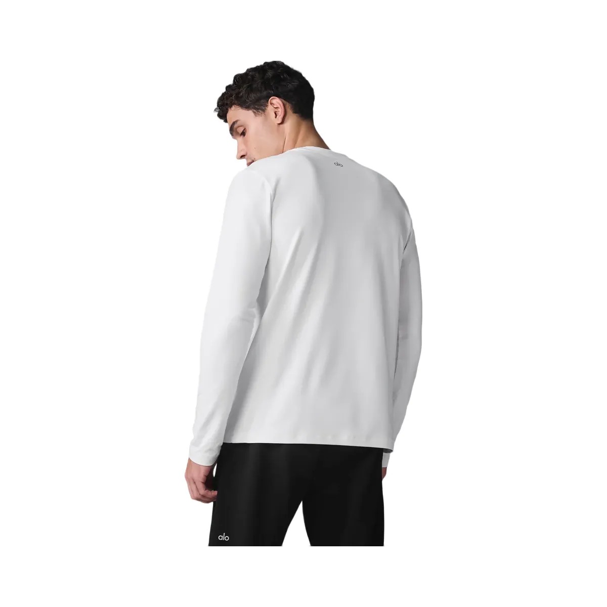 Alo Men's Conquer Reform Crewneck Long Sleeve - White - HypeFly India View 3