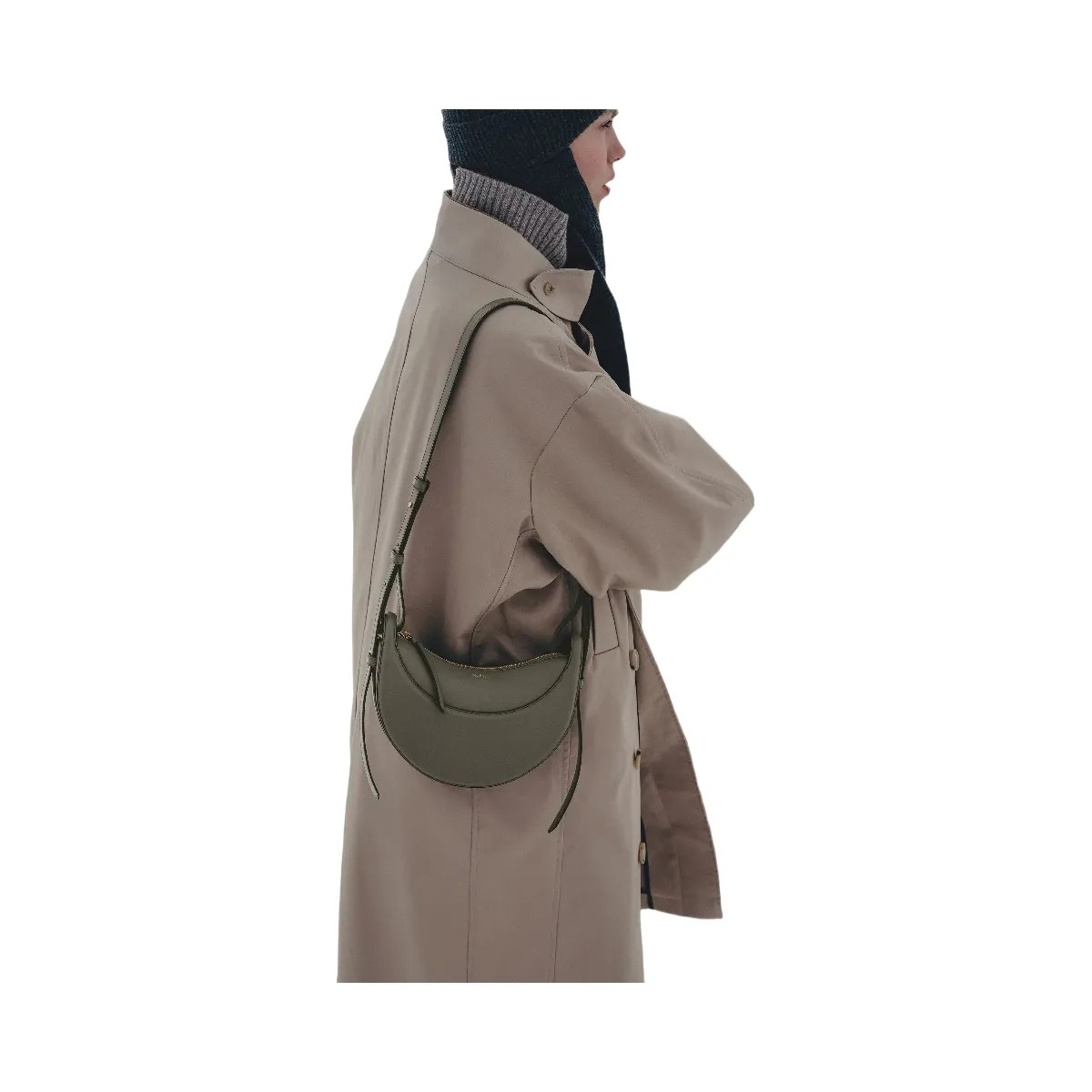 Polene Numero Dix Smooth Smoky Green - HypeFly India View 4