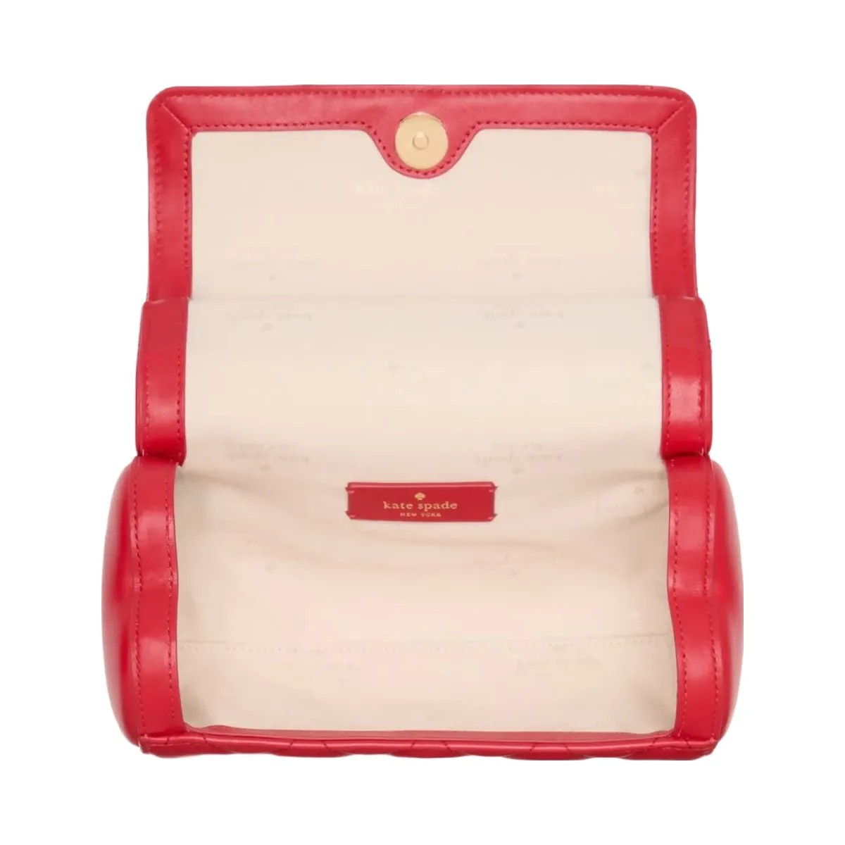Kate Spade Heart Barrel Quilted Crossbody Ruby Red - HypeFly India View 4