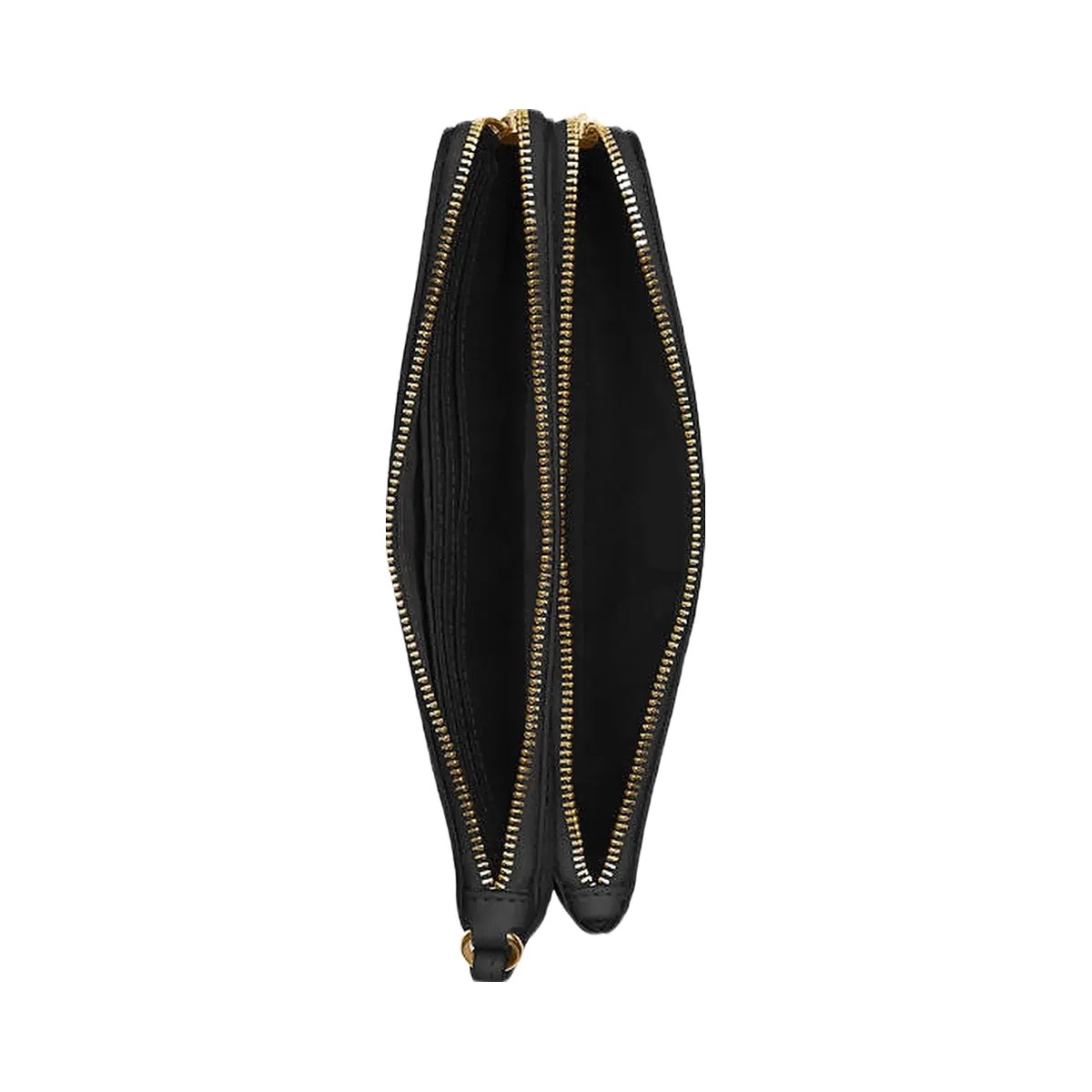 Coach Double Zip Wallet In Signature Canvas Signature Canvas-Gold-Brown Black - HypeFly India View 2
