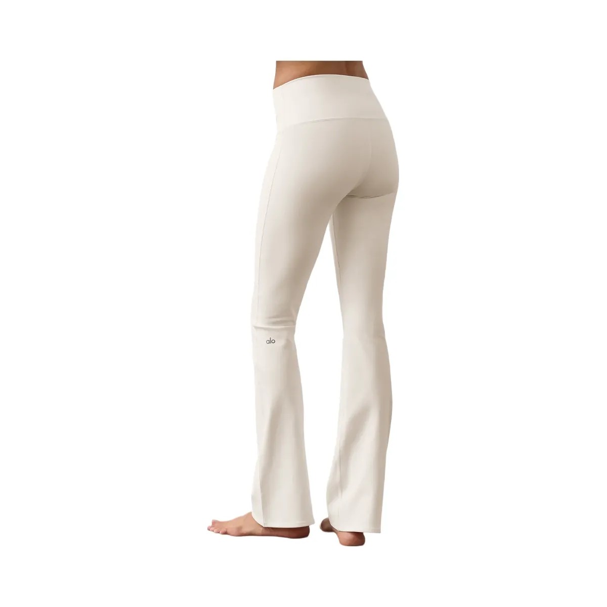Alo Women's Airbrush High-Waist Bootcut Legging - Ivory - HypeFly India View 3