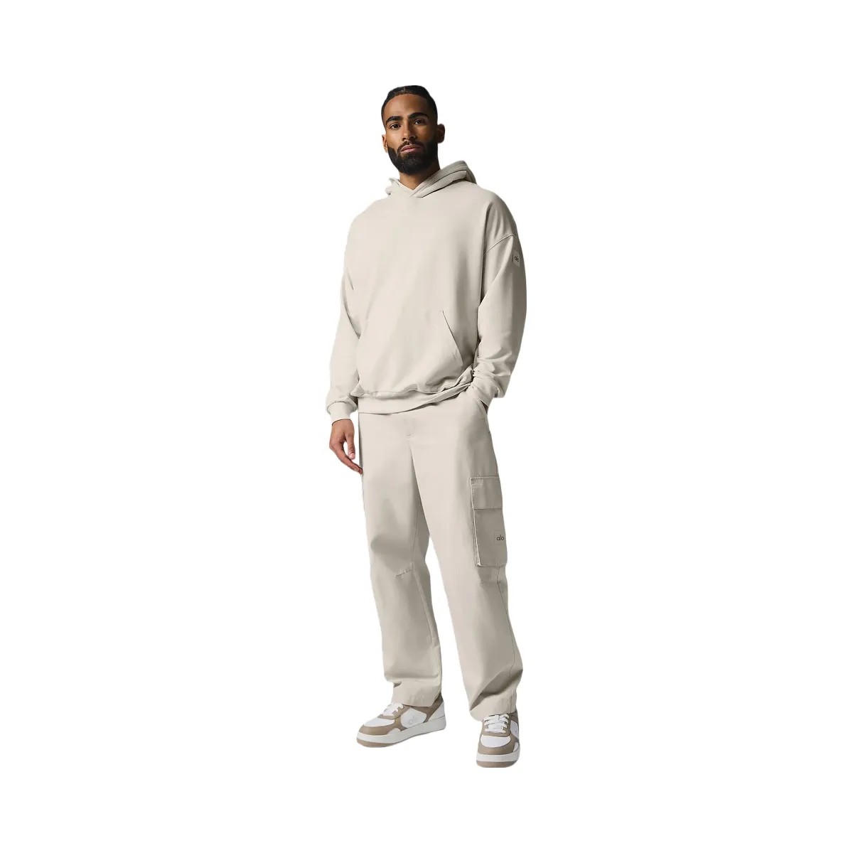 Alo Men's Cargo Ripstop Trouser - Bone - HypeFly India View 1