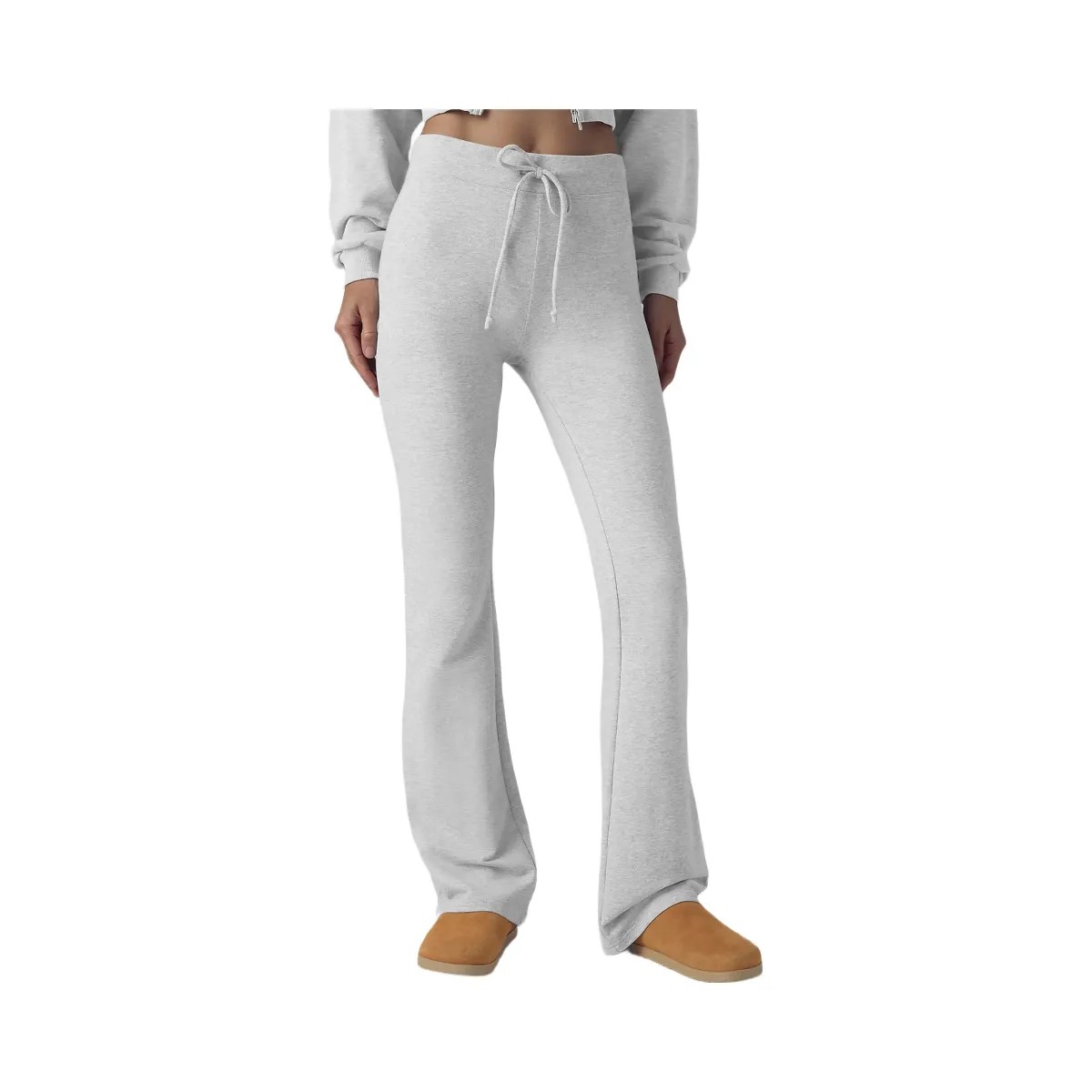 Alo Women's Sway Bootcut Sweatpant - Athletic Heather Grey - HypeFly India View 1