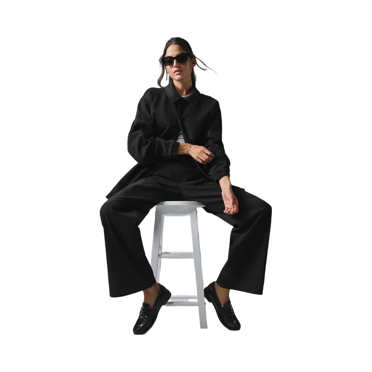 Alo Women's Edition Sueded Jacket - Black - HypeFly India View 5