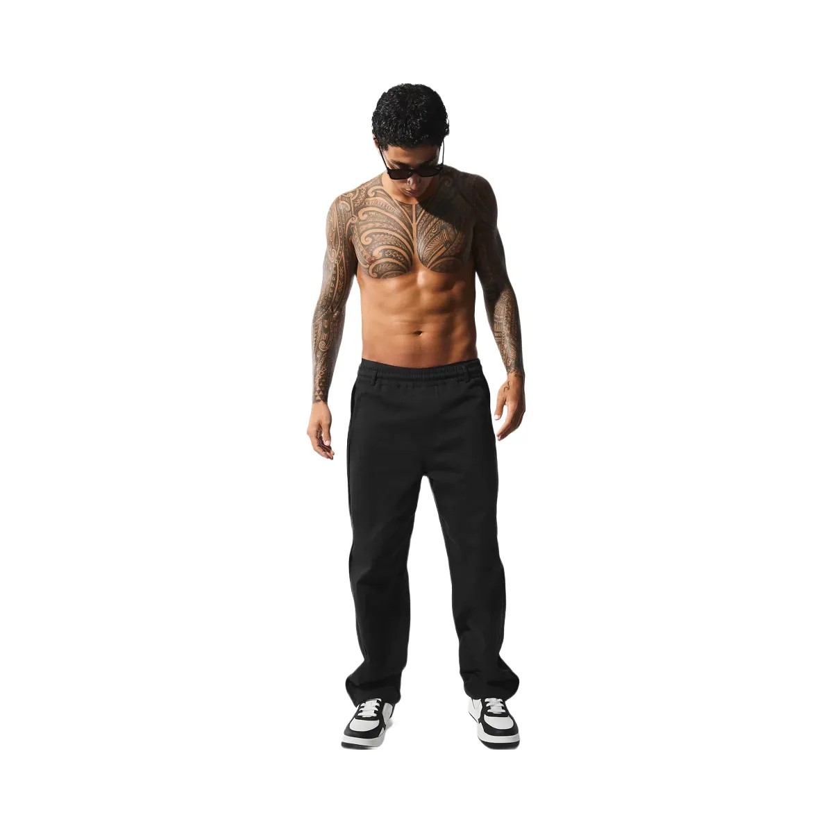 Alo Men's Edition Sueded Straight Leg Pant - Black - HypeFly India View 1