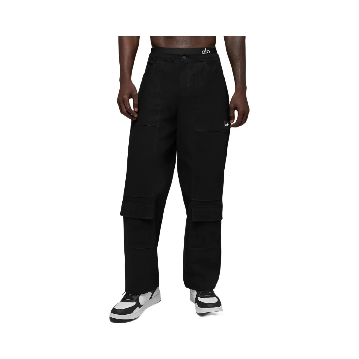 Alo Men's Cotton Canvas Carpenter Pant - Black - HypeFly India View 2