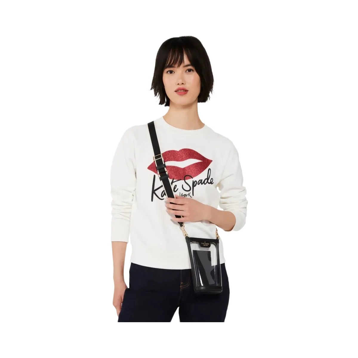 Kate Spade Clare Clear Phone Crossbody Black Multi - HypeFly India View 2