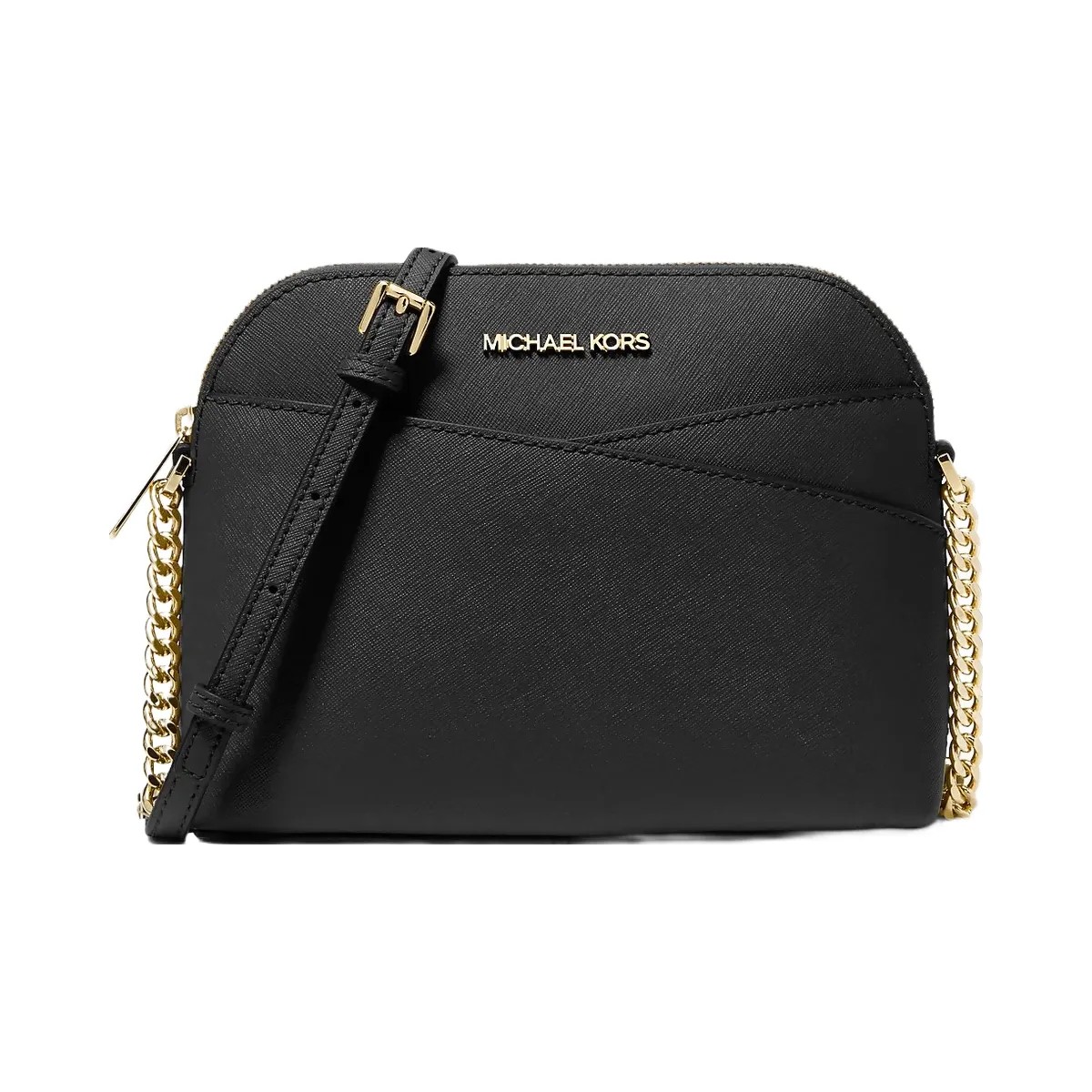 Michael Kors Jet Set Travel Medium Dome Crossbody Bag Black - HypeFly India View 1