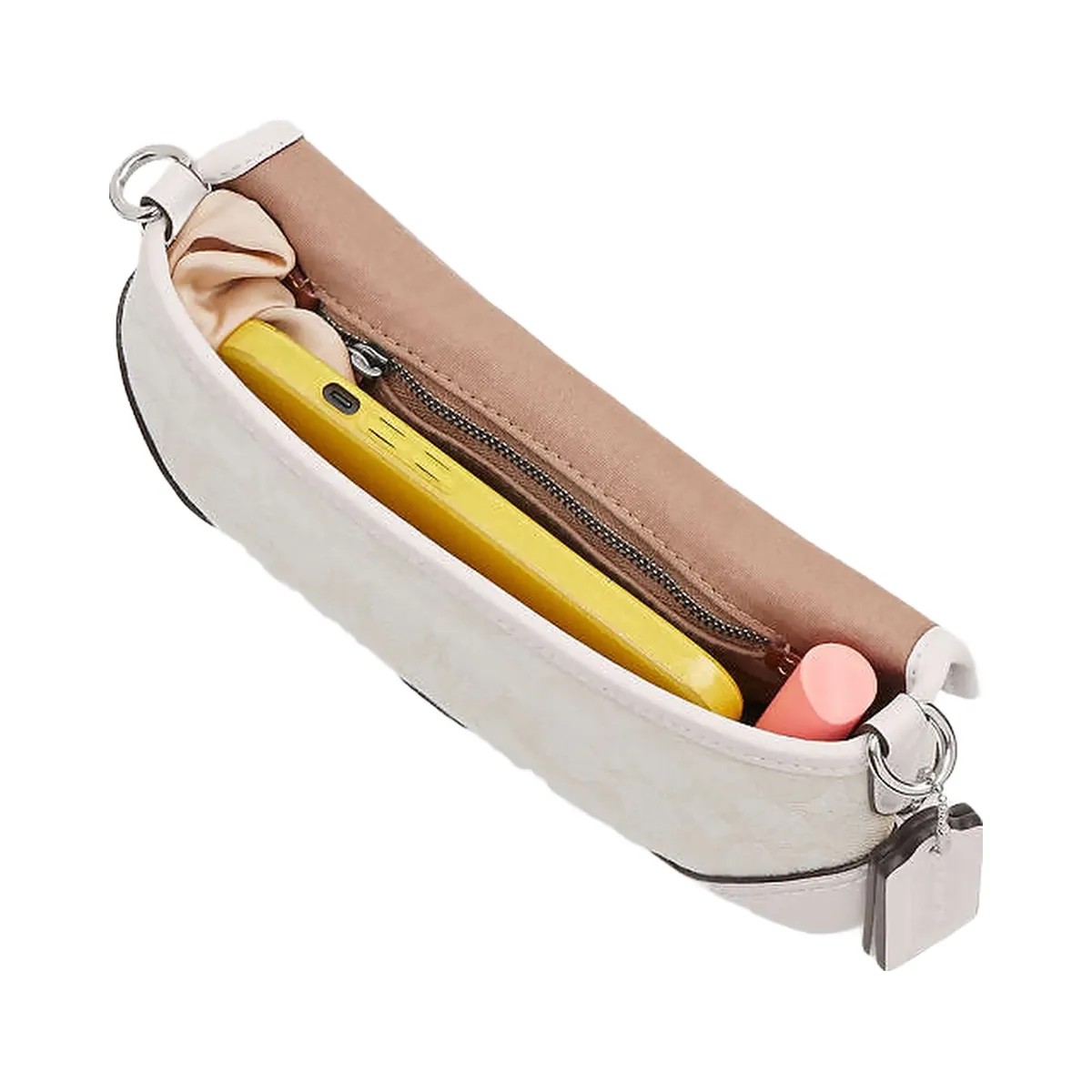 Coach Soho Bag 25 In Signature Jacquard Signature Jacquard-Silver-Cloud Chalk - HypeFly India View 2