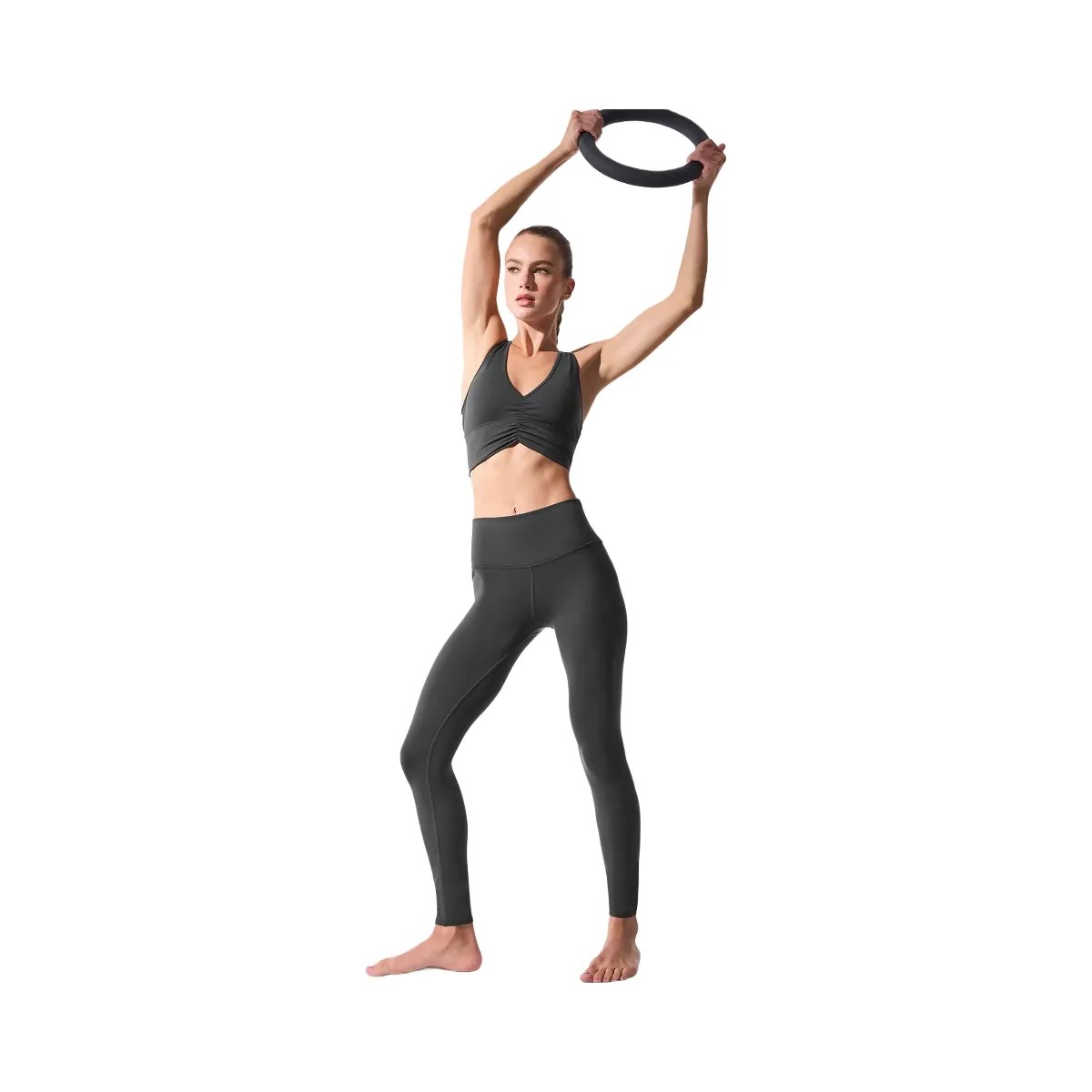 Alo Women's High-Waist Airbrush Legging - Anthracite - HypeFly India View 5