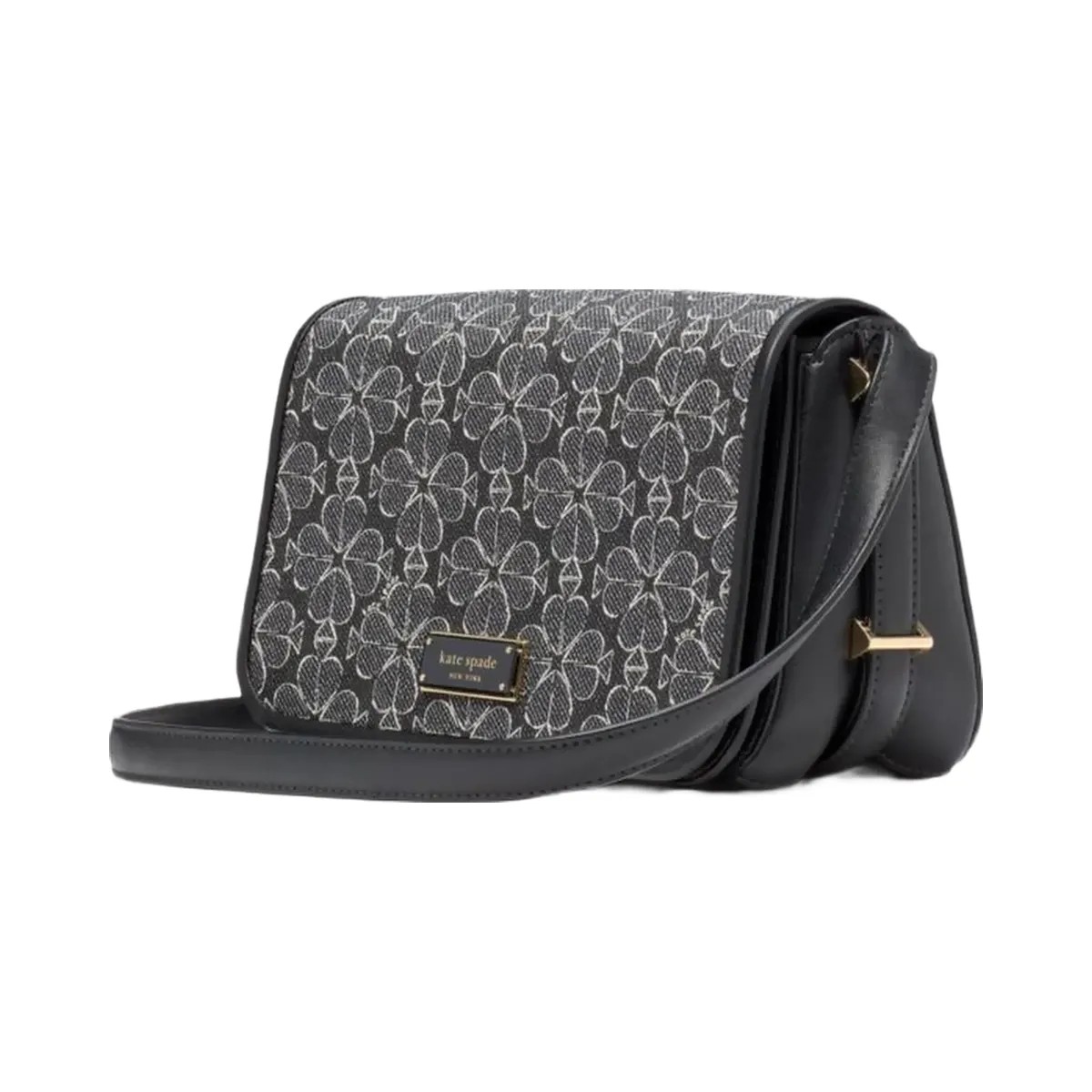 Kate Spade Liv Spade Flower Crossbody Bag Black Multi - HypeFly India View 3