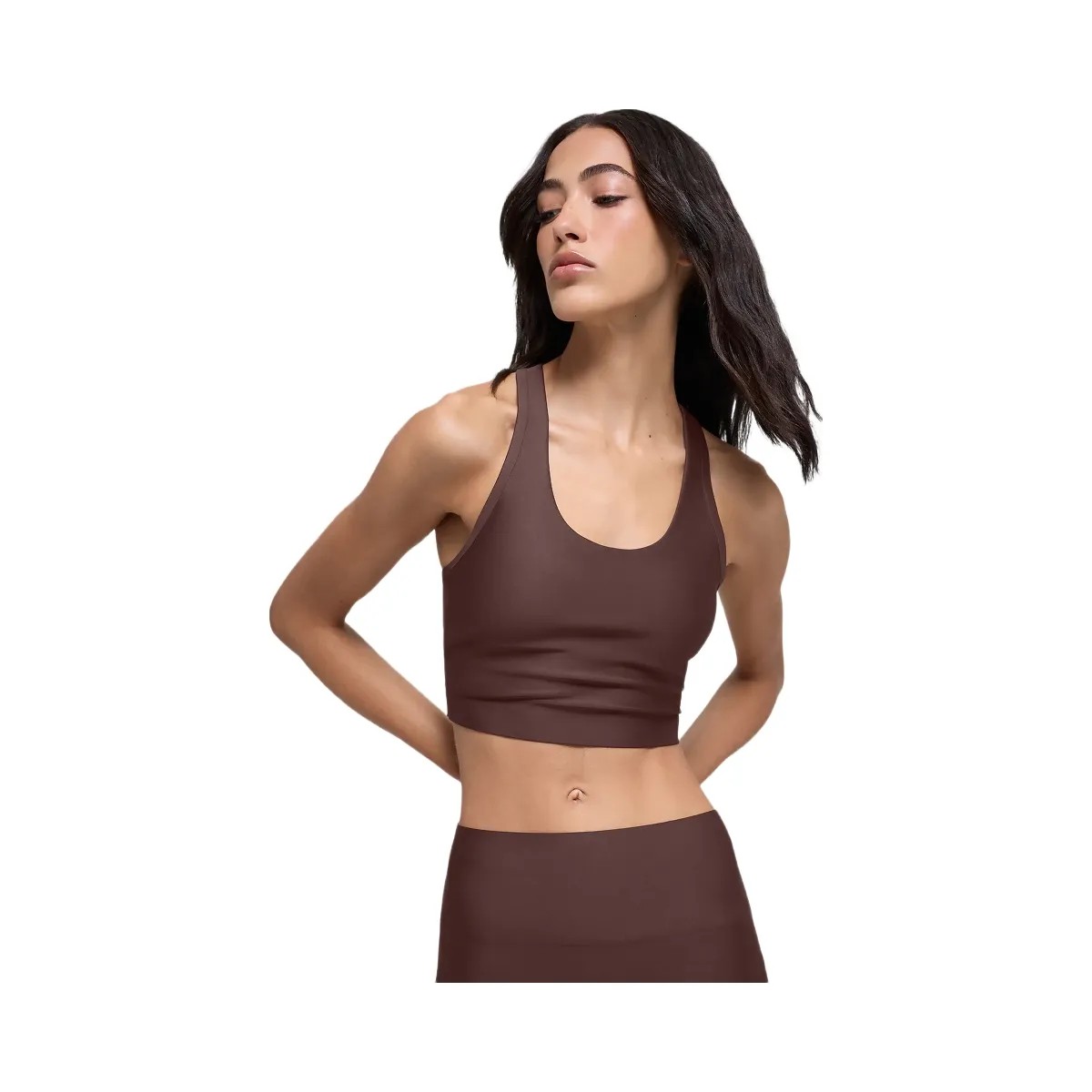 Alo Women's Airlift Super Sleek Bra Tank - Brownstone - HypeFly India View 1