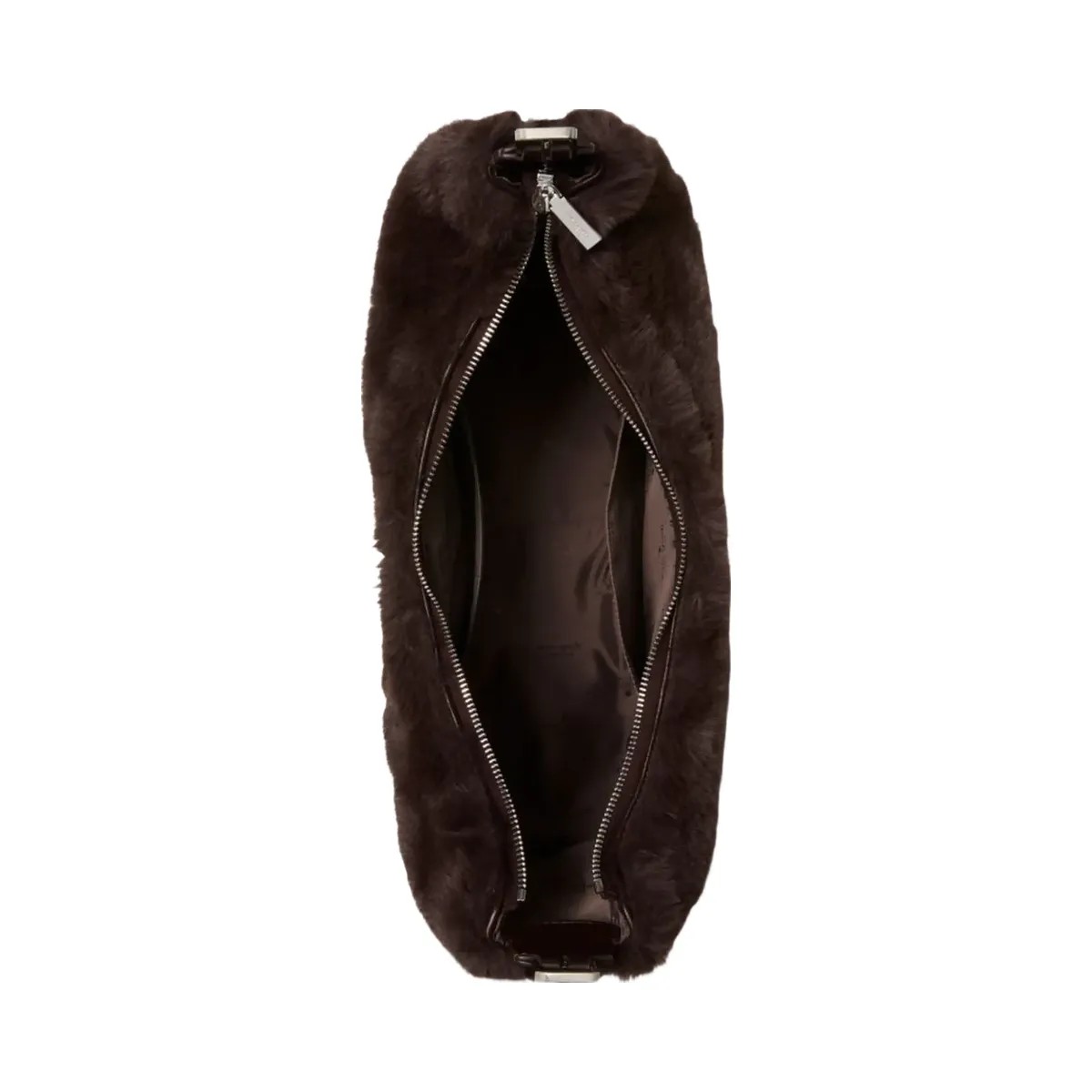 Kate Spade Nova Faux Fur Large Crescent Shoulder Bag Hot Fudge - HypeFly India View 4