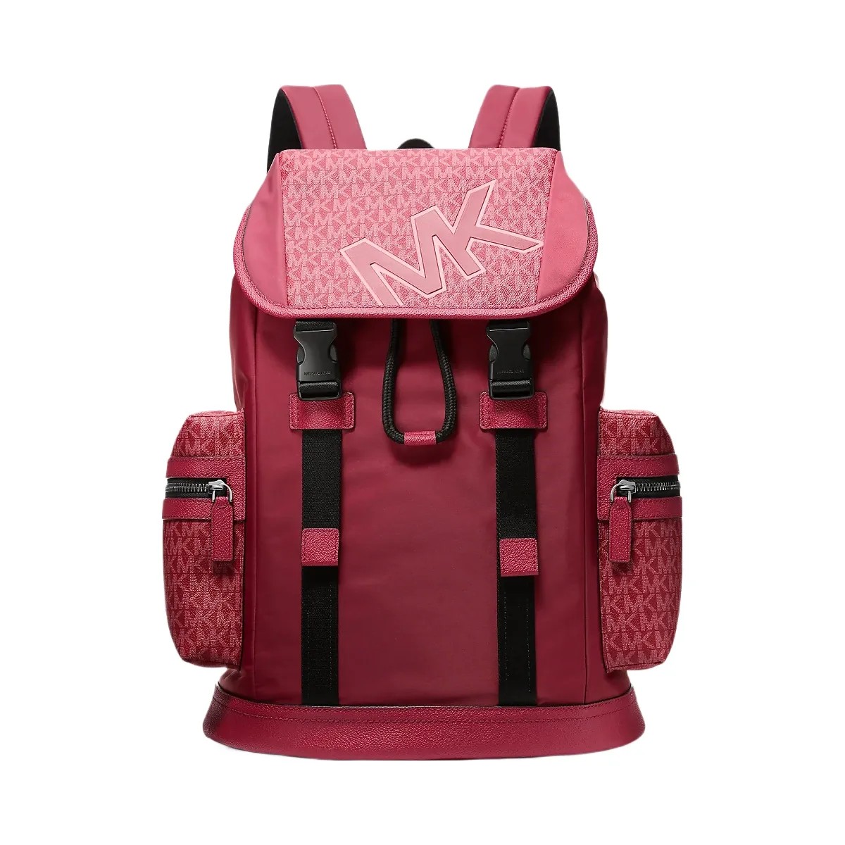 Michael Kors Cooper Signature Logo and Nylon Backpack Cherry - HypeFly India View 1
