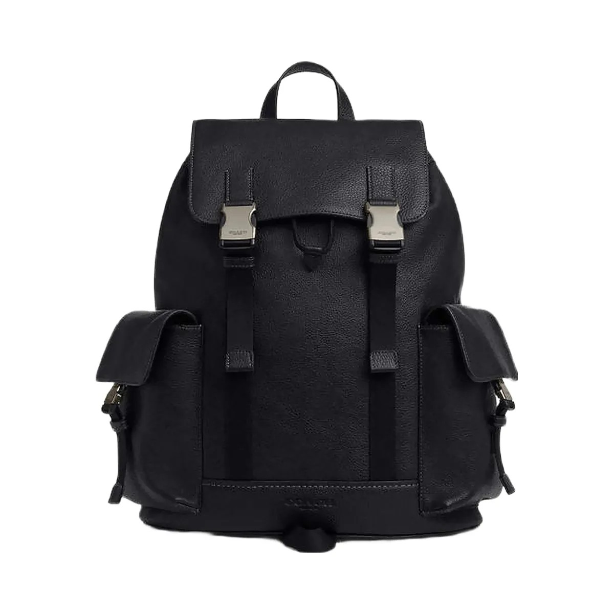 Coach Clark Backpack Pebbled Leather-Gunmetal-Black - HypeFly India View 1