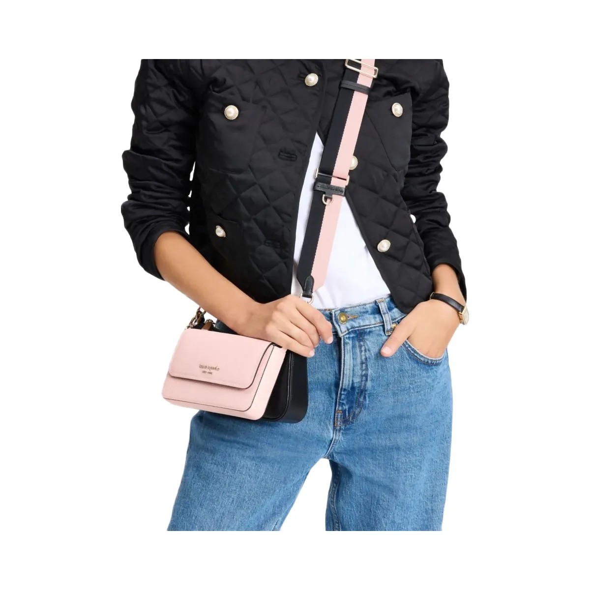 Kate Spade Double Up Colorblocked Crossbody Pastry Pink Multi - HypeFly India View 2