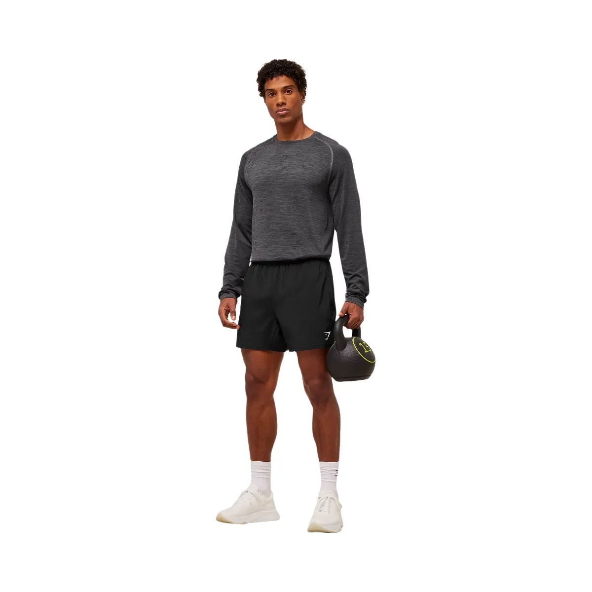 Gymshark Versatile Seamless Long Sleeve T-Shirt - Dark Grey/Black - HypeFly India View 6