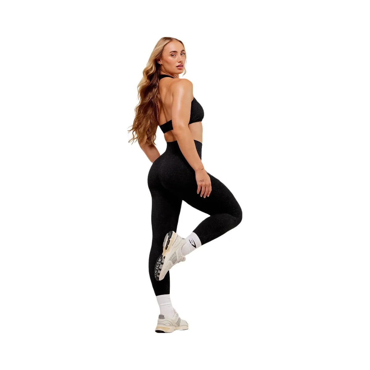 Gymshark Adapt Fleck Seamless Leggings - Mineral/Black - HypeFly India View 1