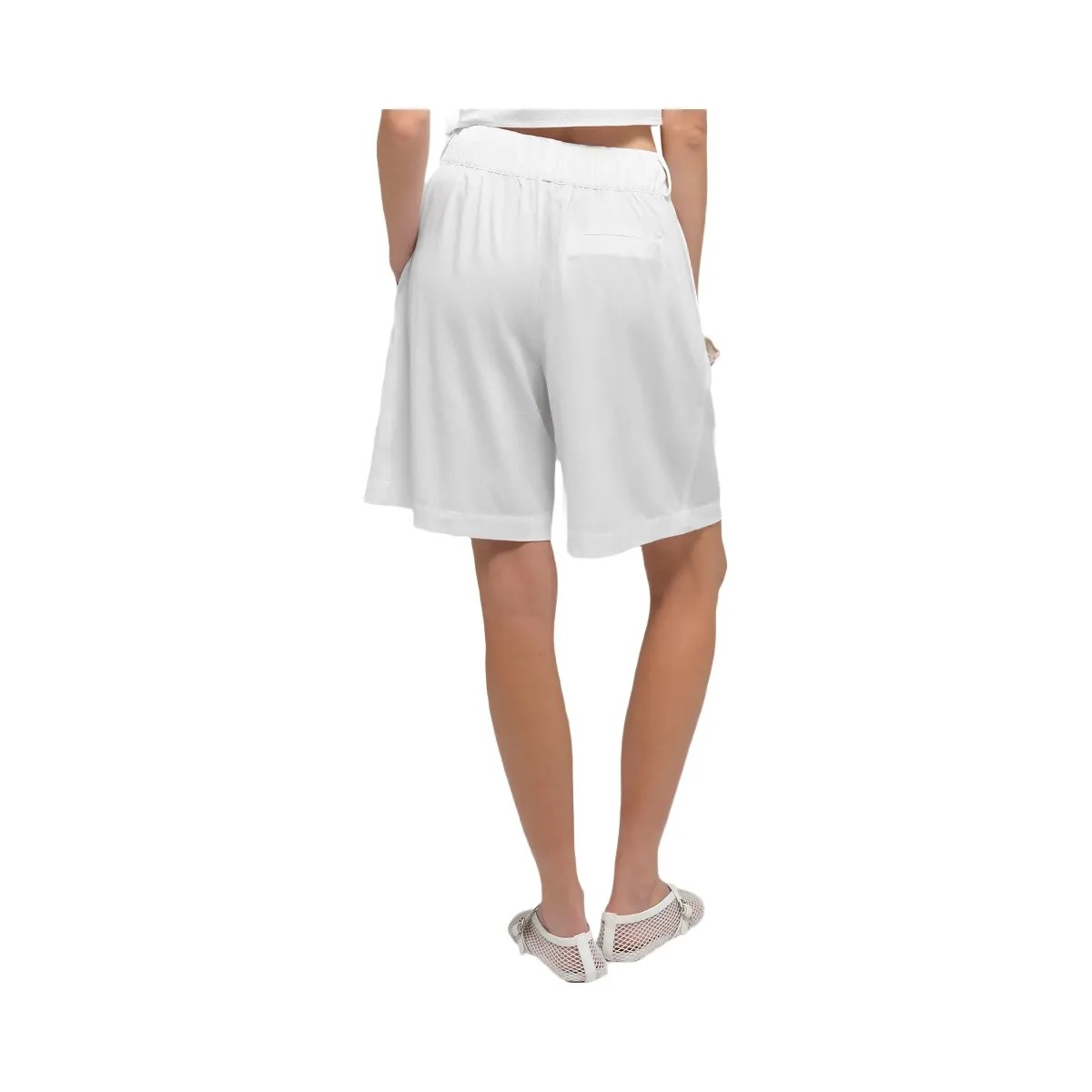 Alo Women's High-Waist Dreamscape Short - Semi Sheer White - HypeFly India View 4