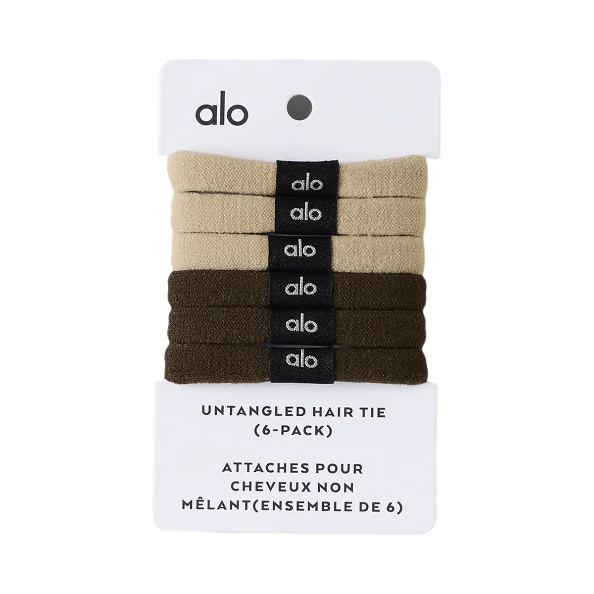 Alo Untangled Hair Tie (6-Pack) - Beige/Espresso - HypeFly India View 3