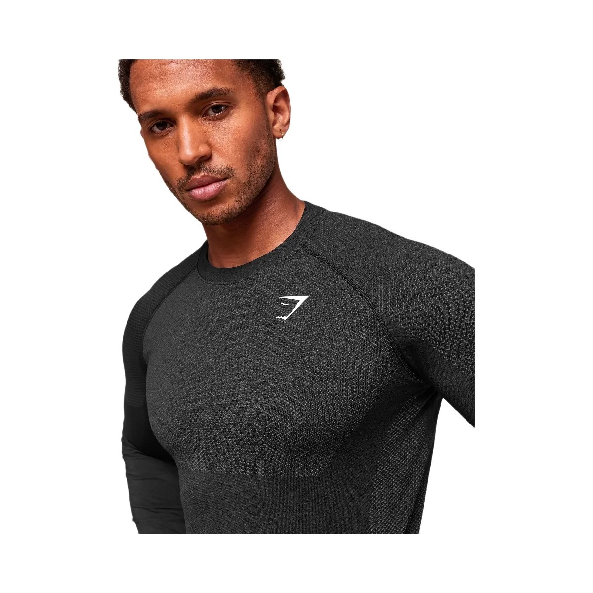 Gymshark Vital Long Sleeve T-Shirt - Black/Silhouette Grey - HypeFly India View 4
