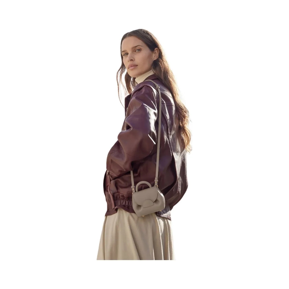 Polene Numero Un Micro Textured Taupe - HypeFly India View 3