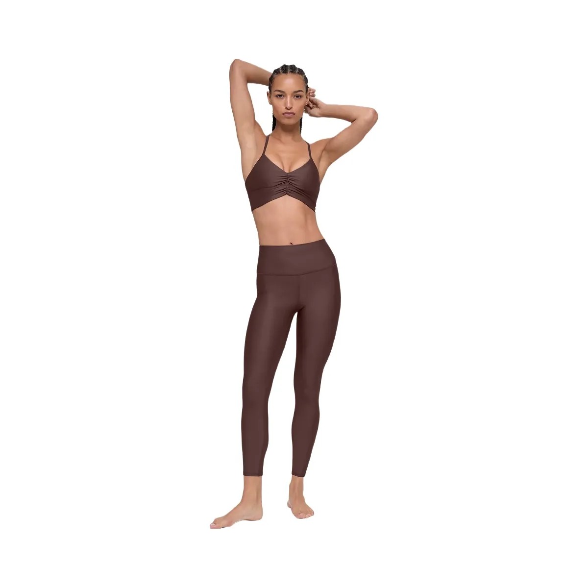 Alo Women's 7/8 High-Waist Airlift Legging - Brownstone - HypeFly India View 4