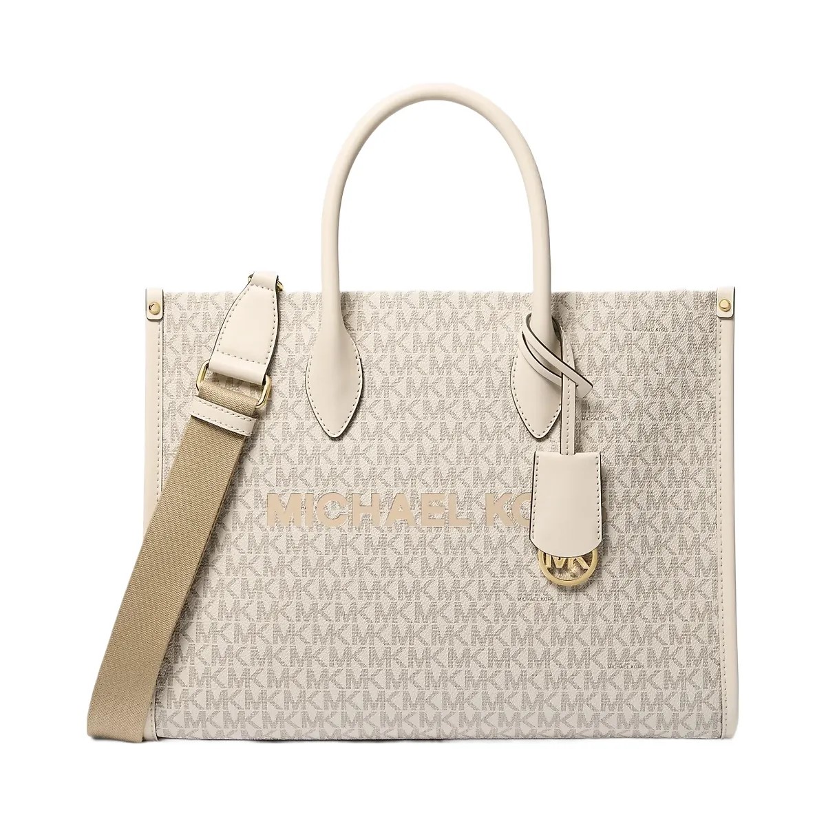 Michael Kors Mirella Medium Signature Logo Tote Bag Lt Crm Multi - HypeFly India View 1