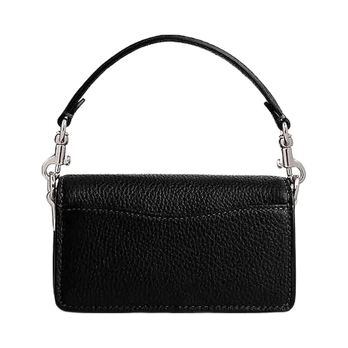 Coach Tabby Bag 12 Polished Pebble Leather-Silver-Black - HypeFly India View 3