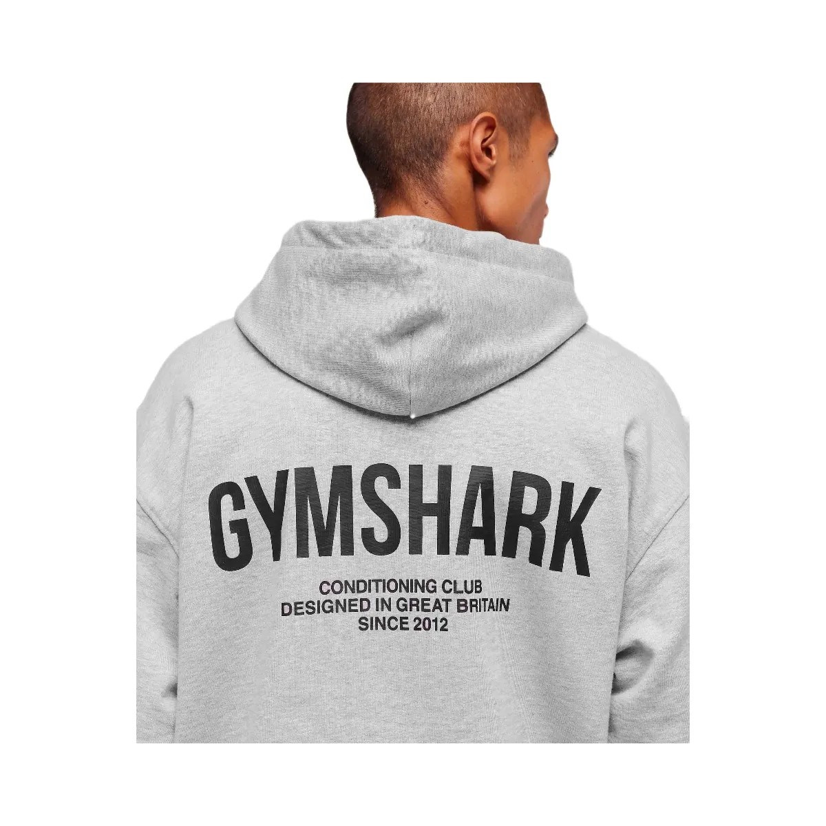 Gymshark Conditioning Club Hoodie - Light Grey Core Marl - HypeFly India View 4