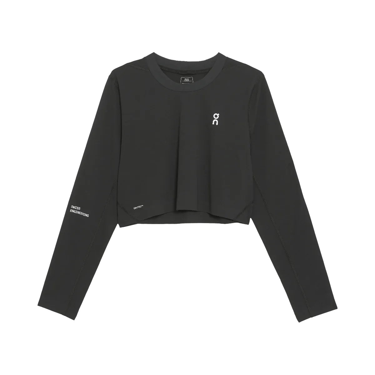 On Active Long-T Crop Black - HypeFly India View 1