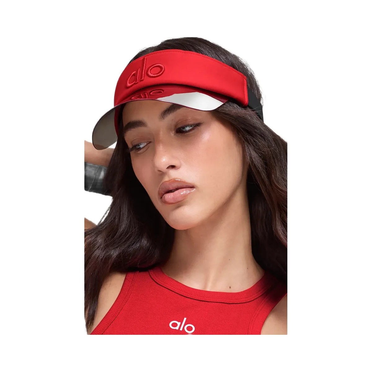 Alo Airlift Solar Visor - Bright Red - HypeFly India View 4