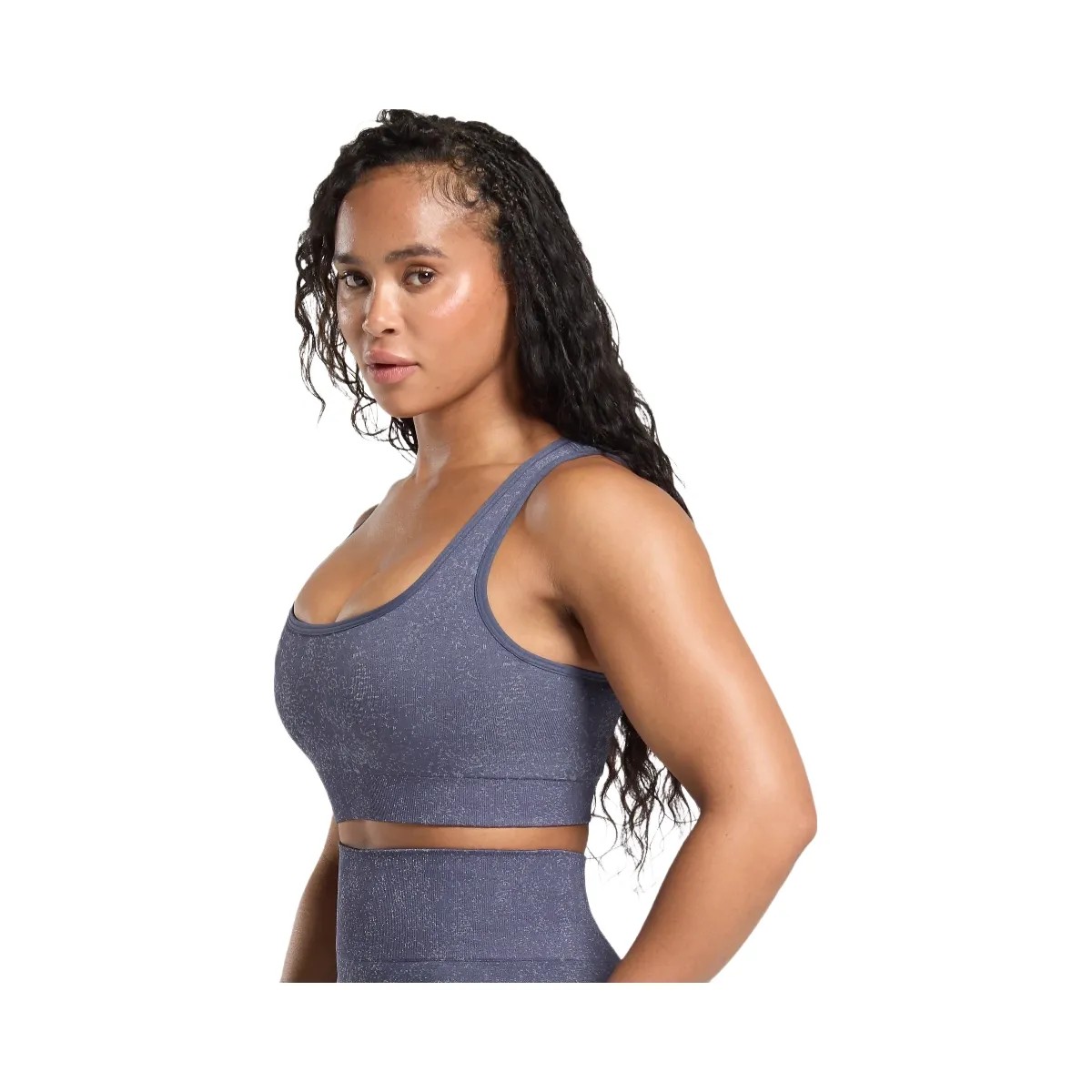 Gymshark Adapt Fleck Sports Bra - Weighted Purple/Metal Purple - HypeFly India View 3