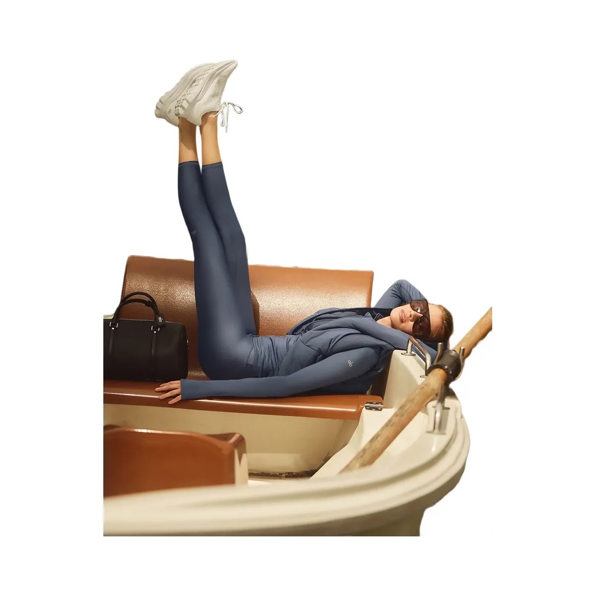 Alo Women's 7/8 High-Waist Airlift Legging - Bluestone - HypeFly India View 6