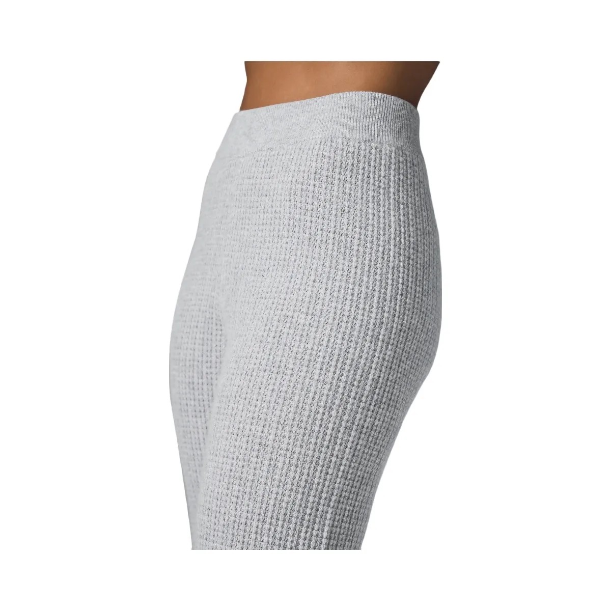 Alo Women's Cashmere High-Waist Plush Waffle Pant - Athletic Heather Grey - HypeFly India View 2