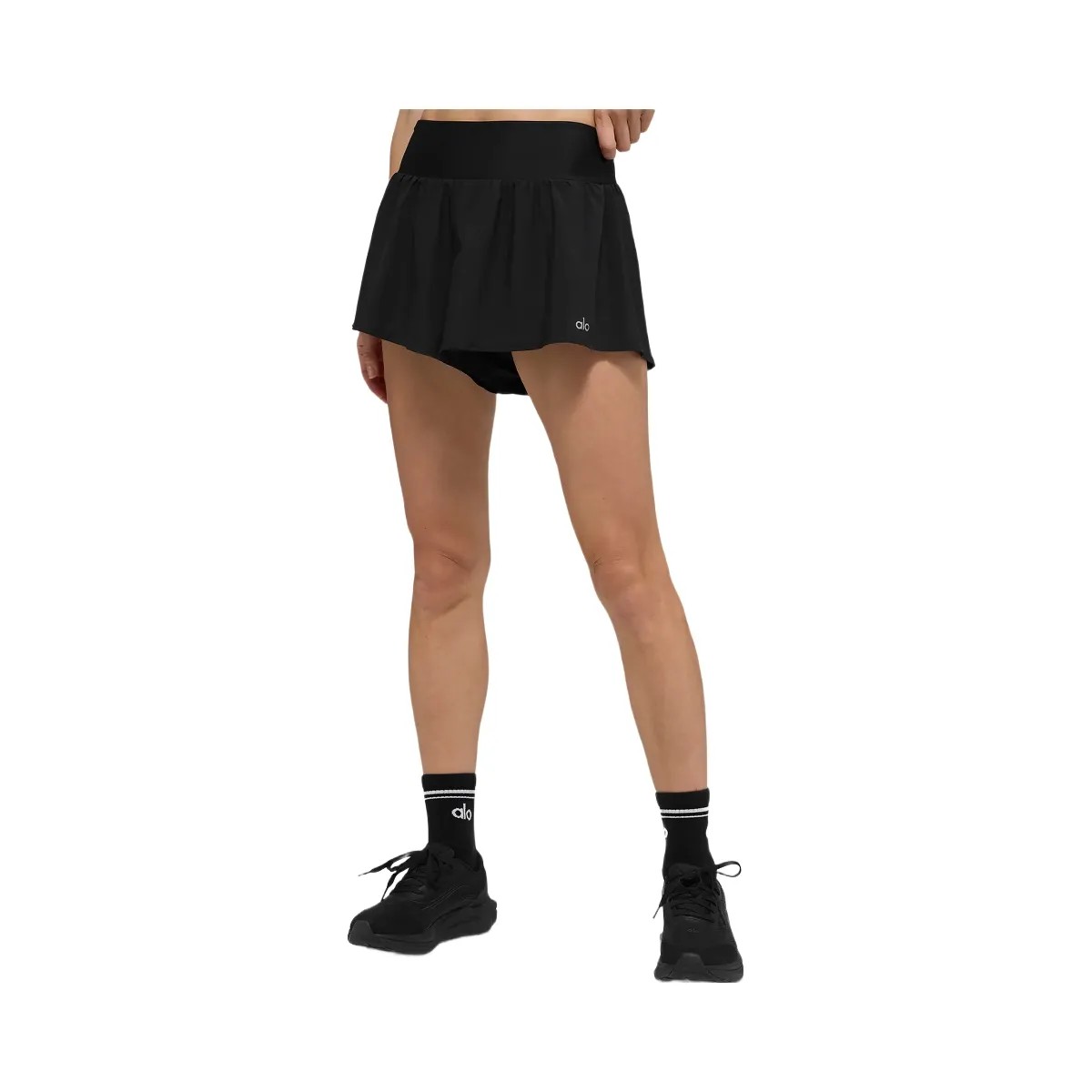 Alo Women's Victory Running Short - Black - HypeFly India View 3