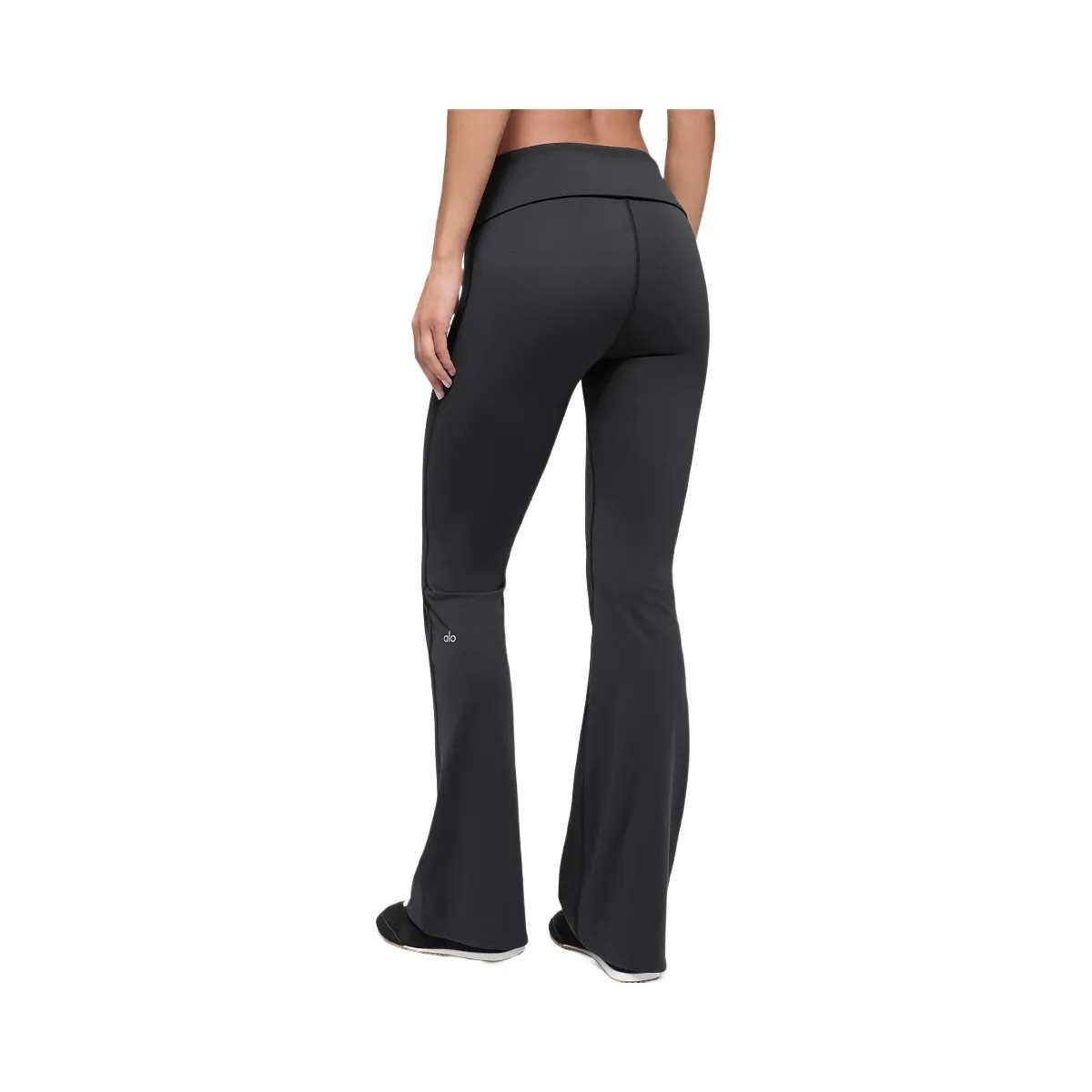 Alo Women's ALO Softsculpt Foldover Flare Legging - Black - HypeFly India View 2