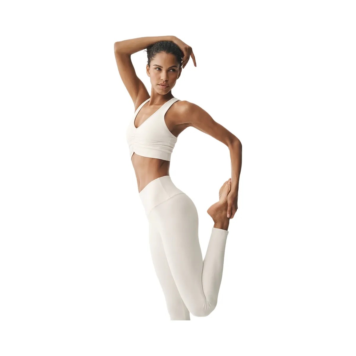 Alo Women's High-Waist Airbrush Legging - Ivory - HypeFly India View 6