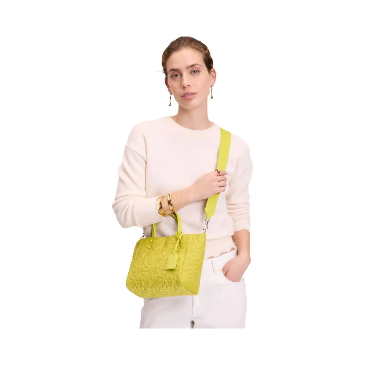 Kate Spade Tilly Quilted Small Tote Bag Olivine - HypeFly India View 3