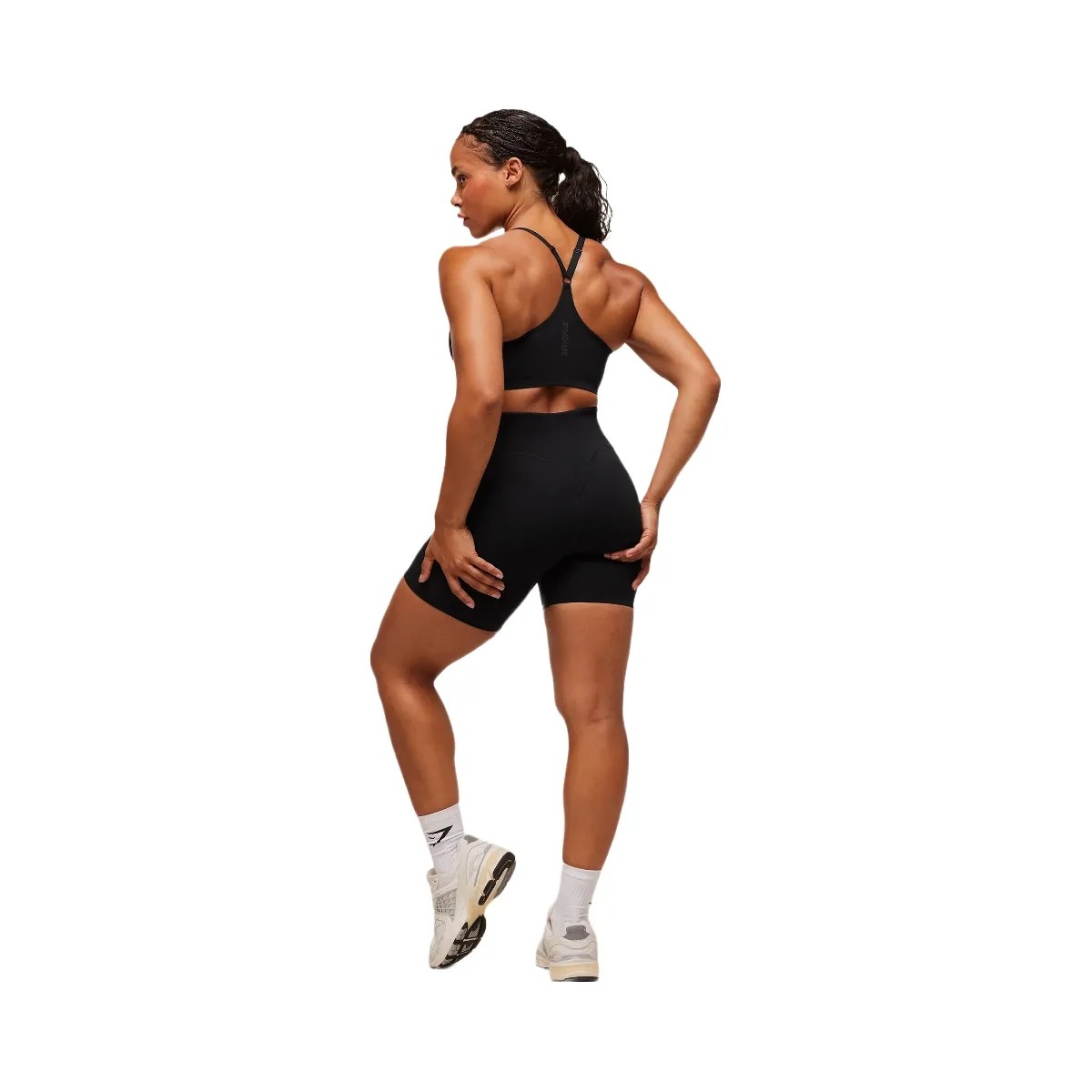 Gymshark Activate Seamless Shorts - Black - HypeFly India View 4