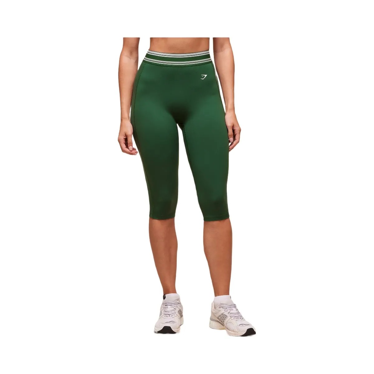 Gymshark Retro Capri Leggings - Classic Green - HypeFly India View 1