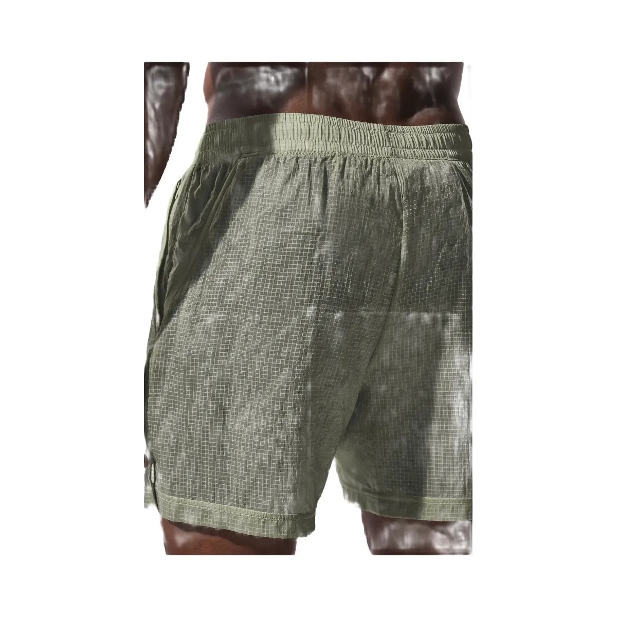 Alo Men's 5" Game Time Ripstop 2-In-1 Short - Limestone/Black - HypeFly India View 5