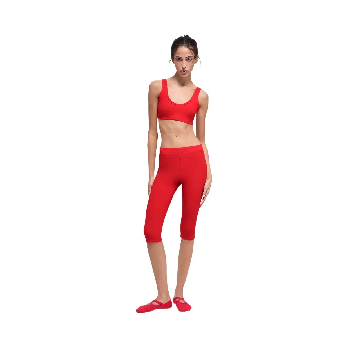 Alo Women's soft Center Stage Bra - Bright Red - HypeFly India View 4