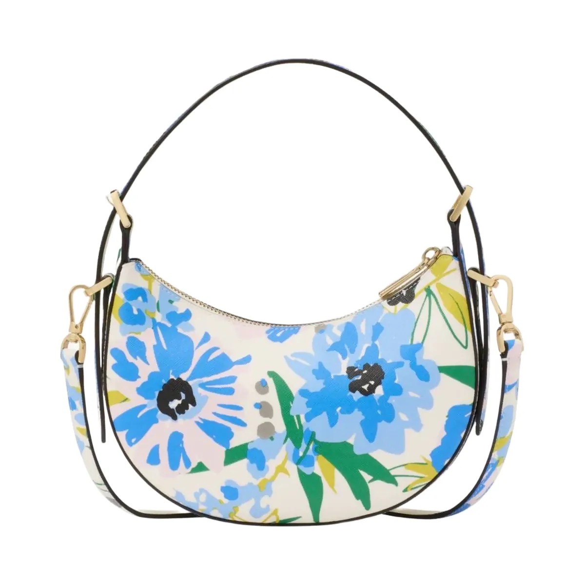 Kate Spade Madison Floral Crescent Shoulder Bag Cream Multi - HypeFly India View 6
