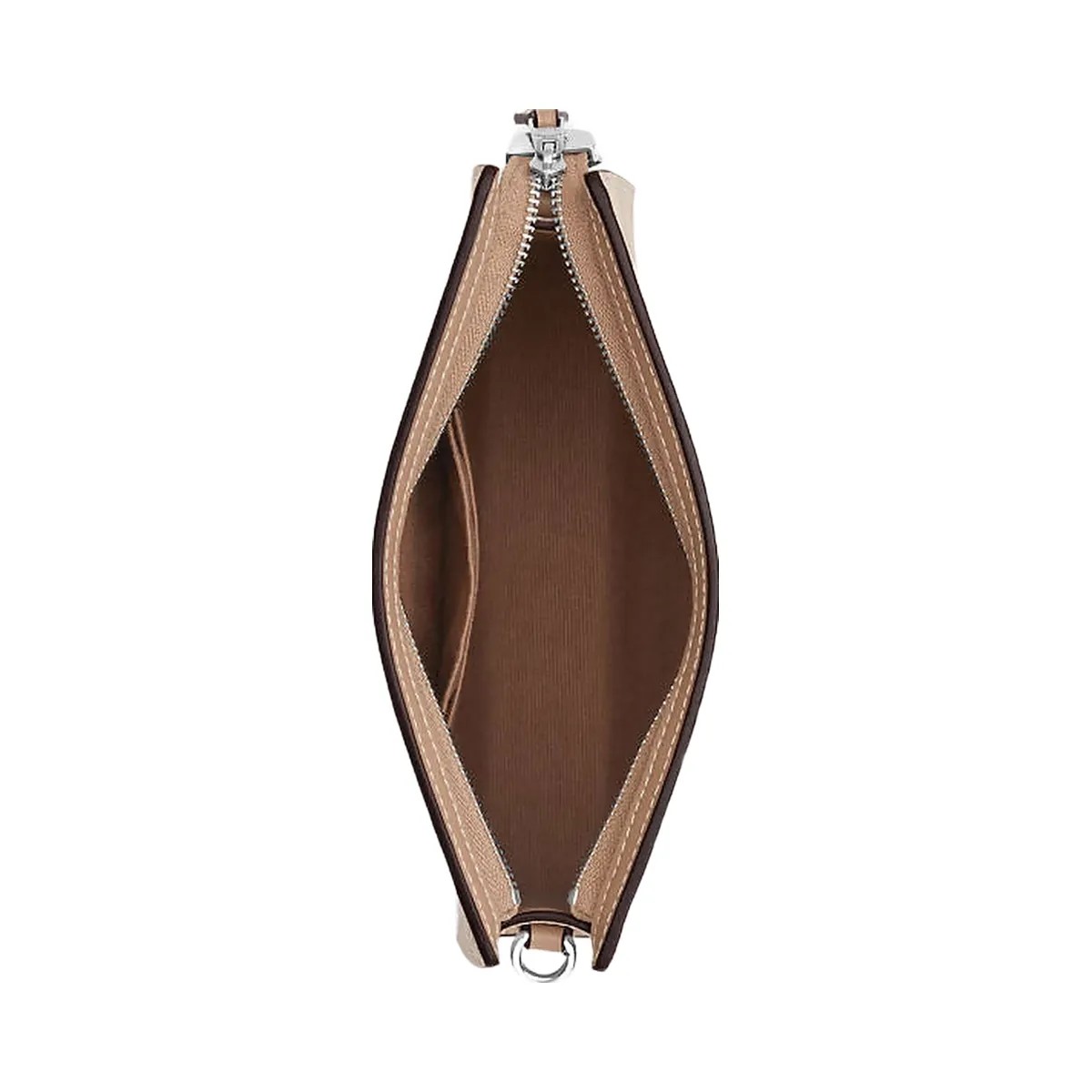 Coach Slim Crossbody Bag In Signature Canvas Signature Canvas-Silver-Sand-Taupe - HypeFly India View 4