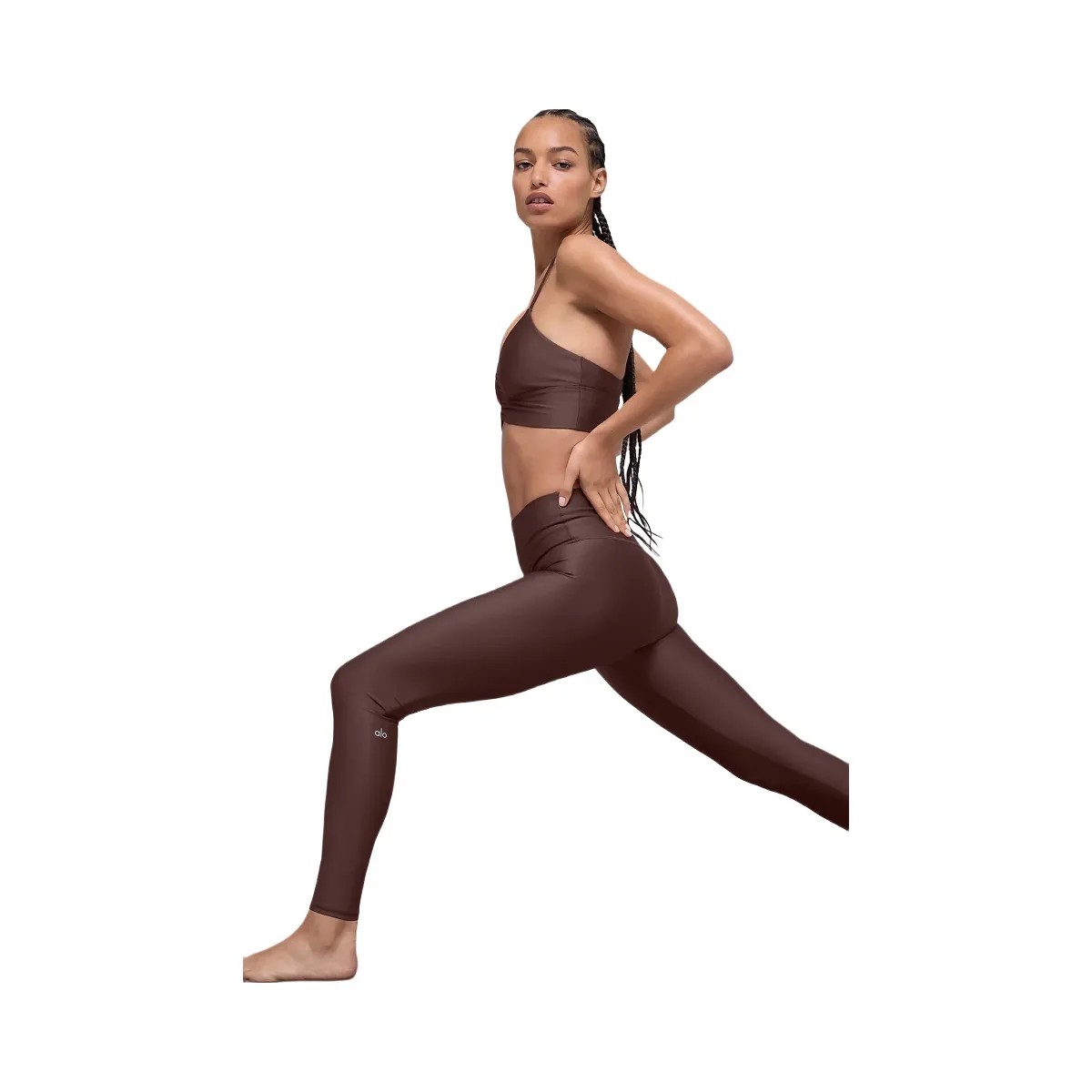 Alo Women's 7/8 High-Waist Airlift Legging - Brownstone - HypeFly India View 5